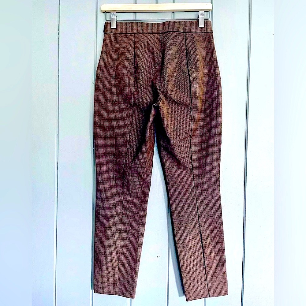 Everlane Stretch Cotton Ponte Pants in brown herringbone - size 2